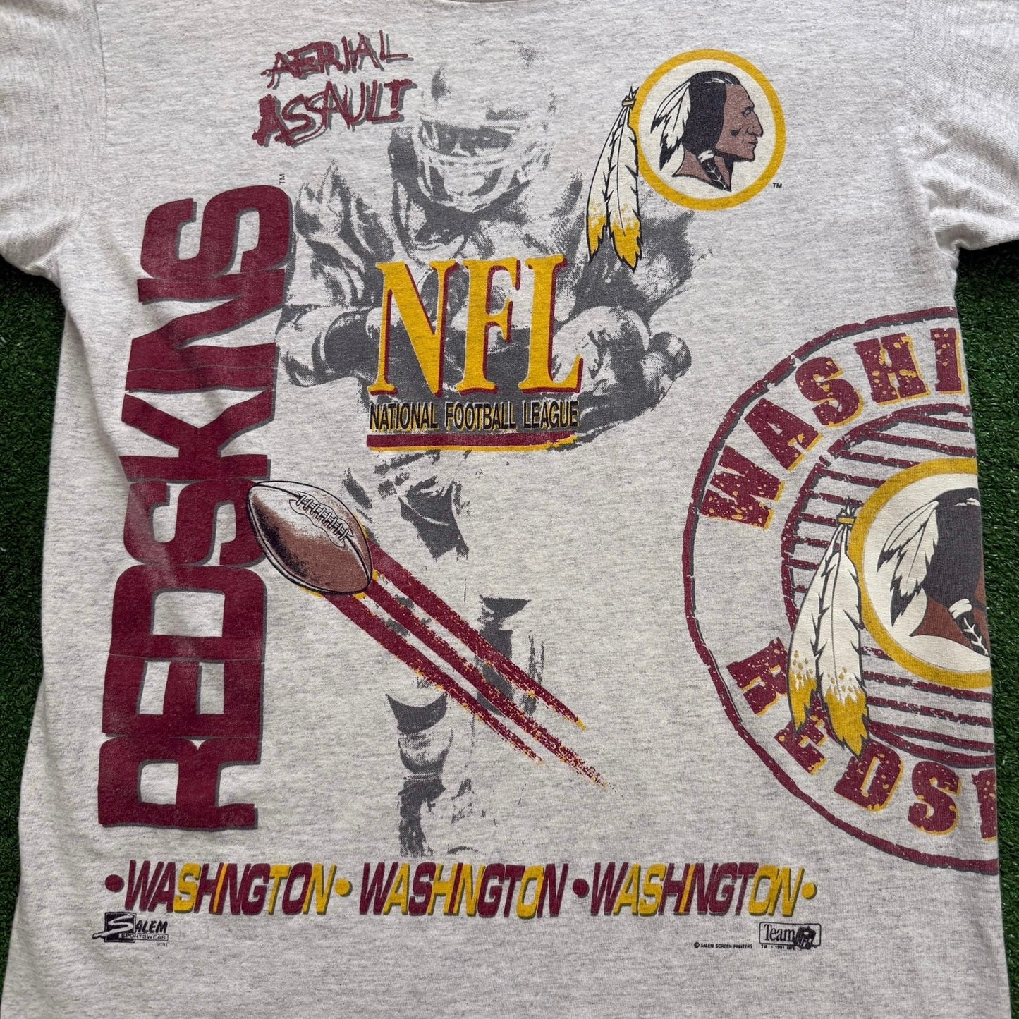 Washington Redskins Vintage Salem AOP T-Shirt Large