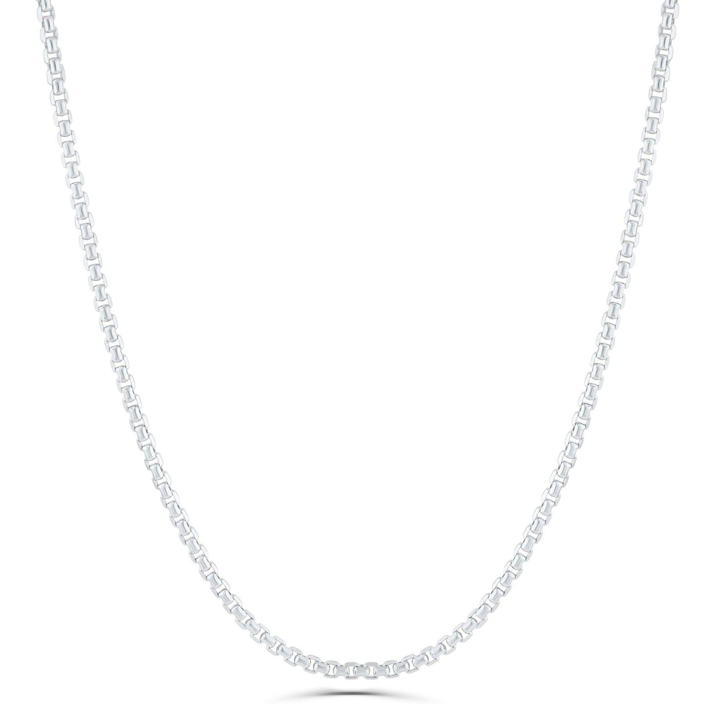 14K Gold- Hollow Box Chain (White Gold)