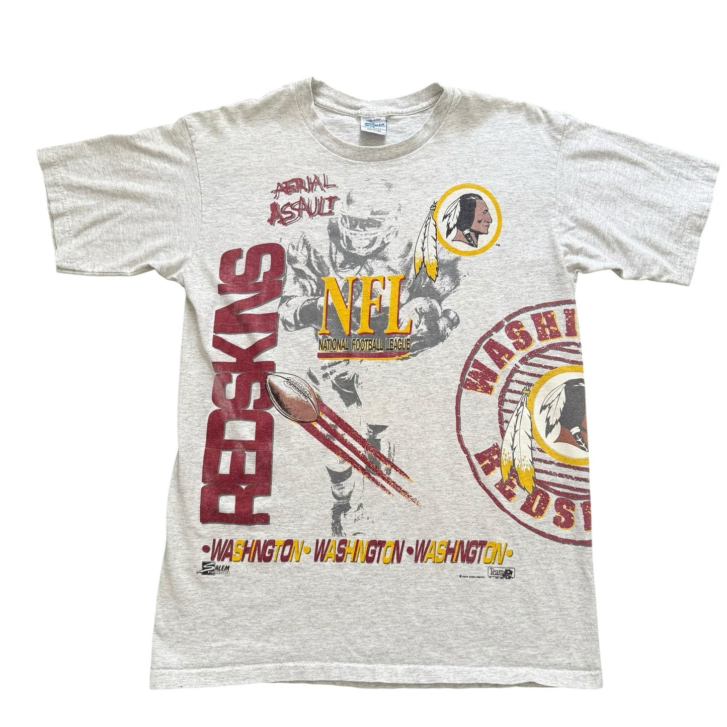 Washington Redskins Vintage Salem AOP T-Shirt Large