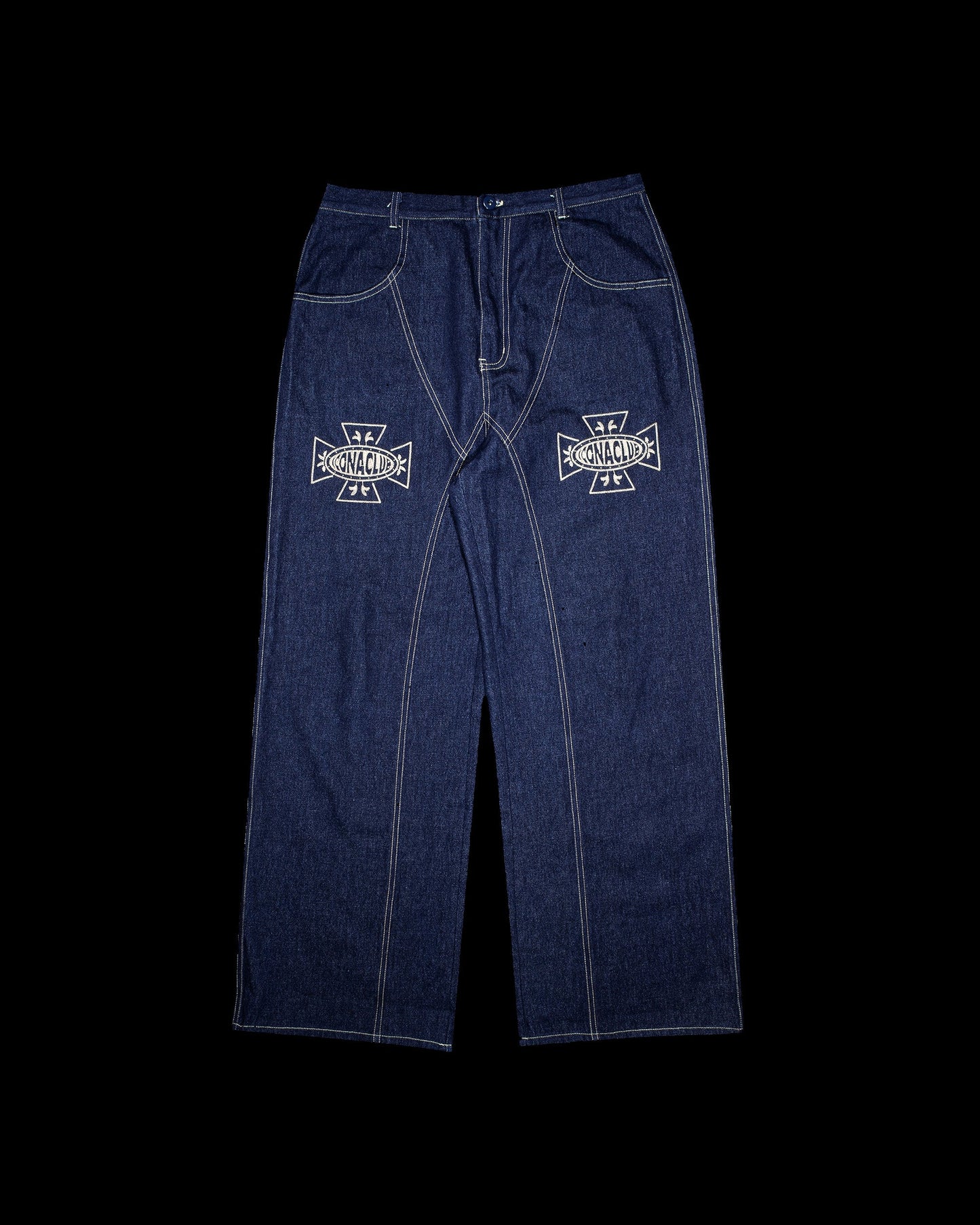 Wide Denim Crew Jeans