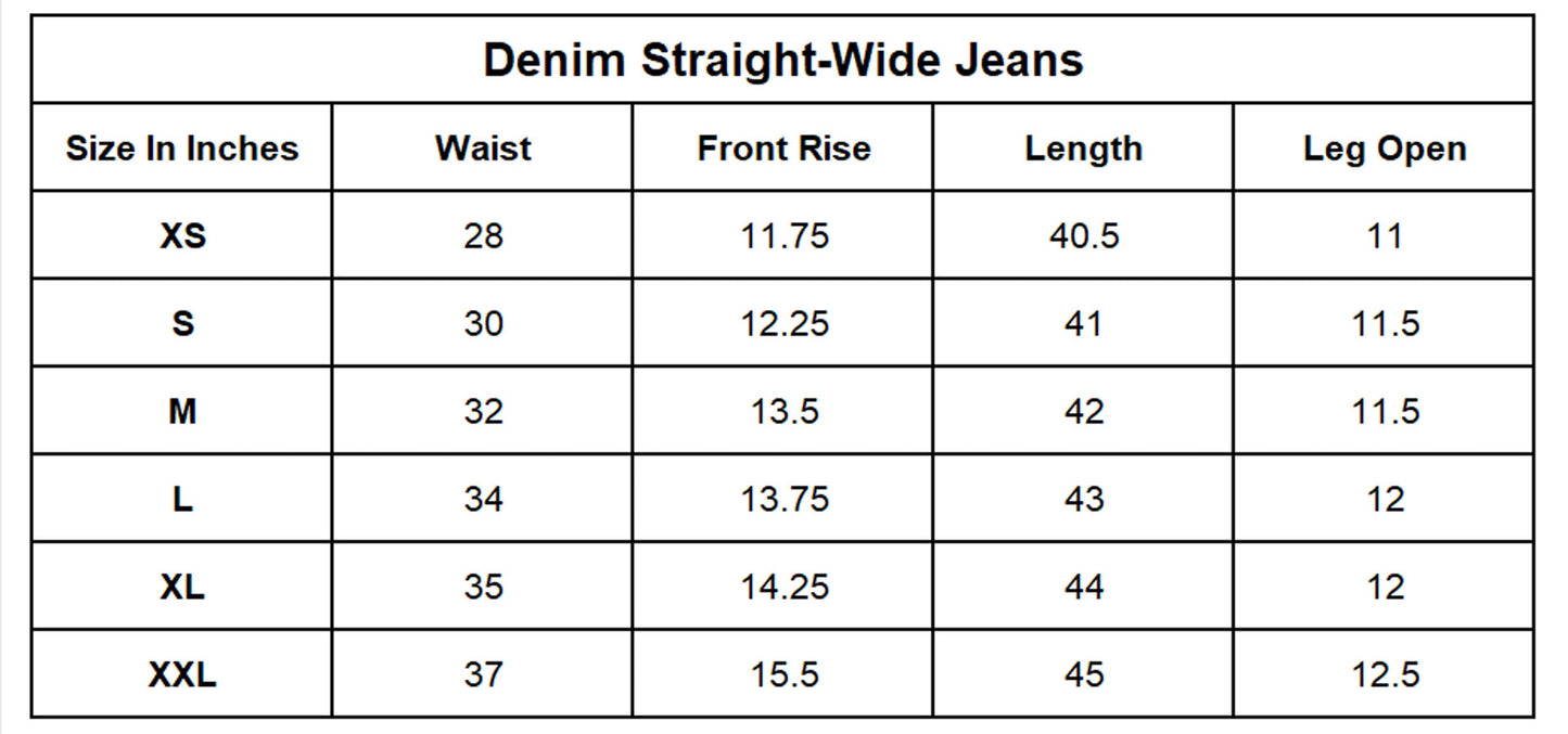 Wide Denim Crew Jeans