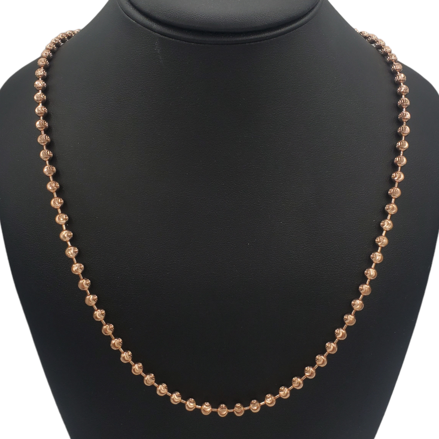 14K Gold- Moon Cut Chain (Rose Gold)