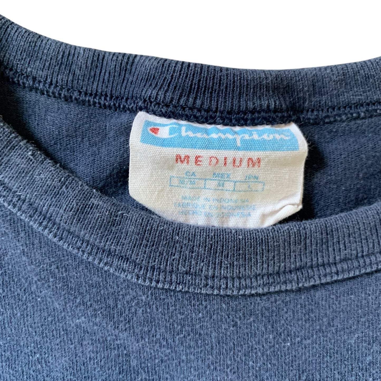 Vintage Champion Embroidered T-shirt - Medium
