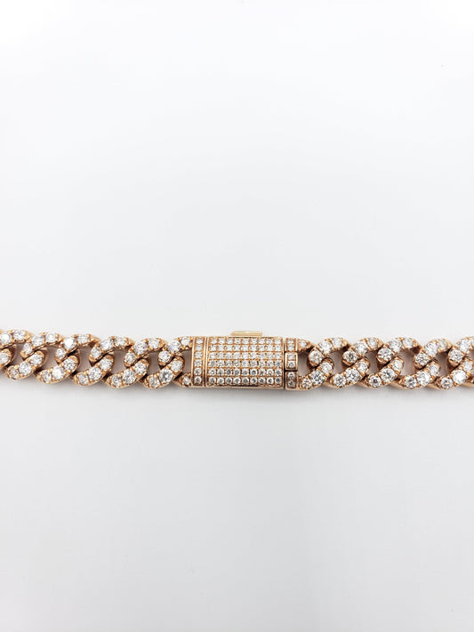 14K Gold- Diamond Miami Cuban Rose Gold Chain (93.3 Grams)