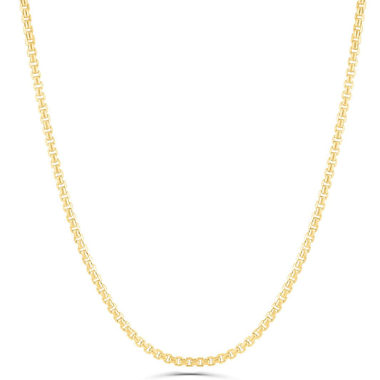 14K Gold- Hollow Box Chain (Yellow Gold)