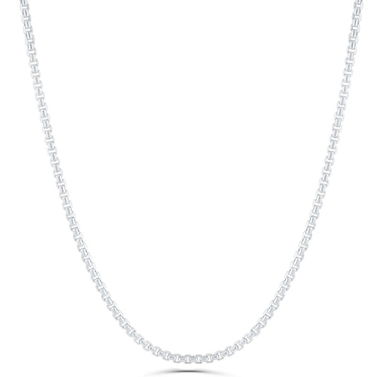14K Gold- Hollow Box Chain (White Gold)