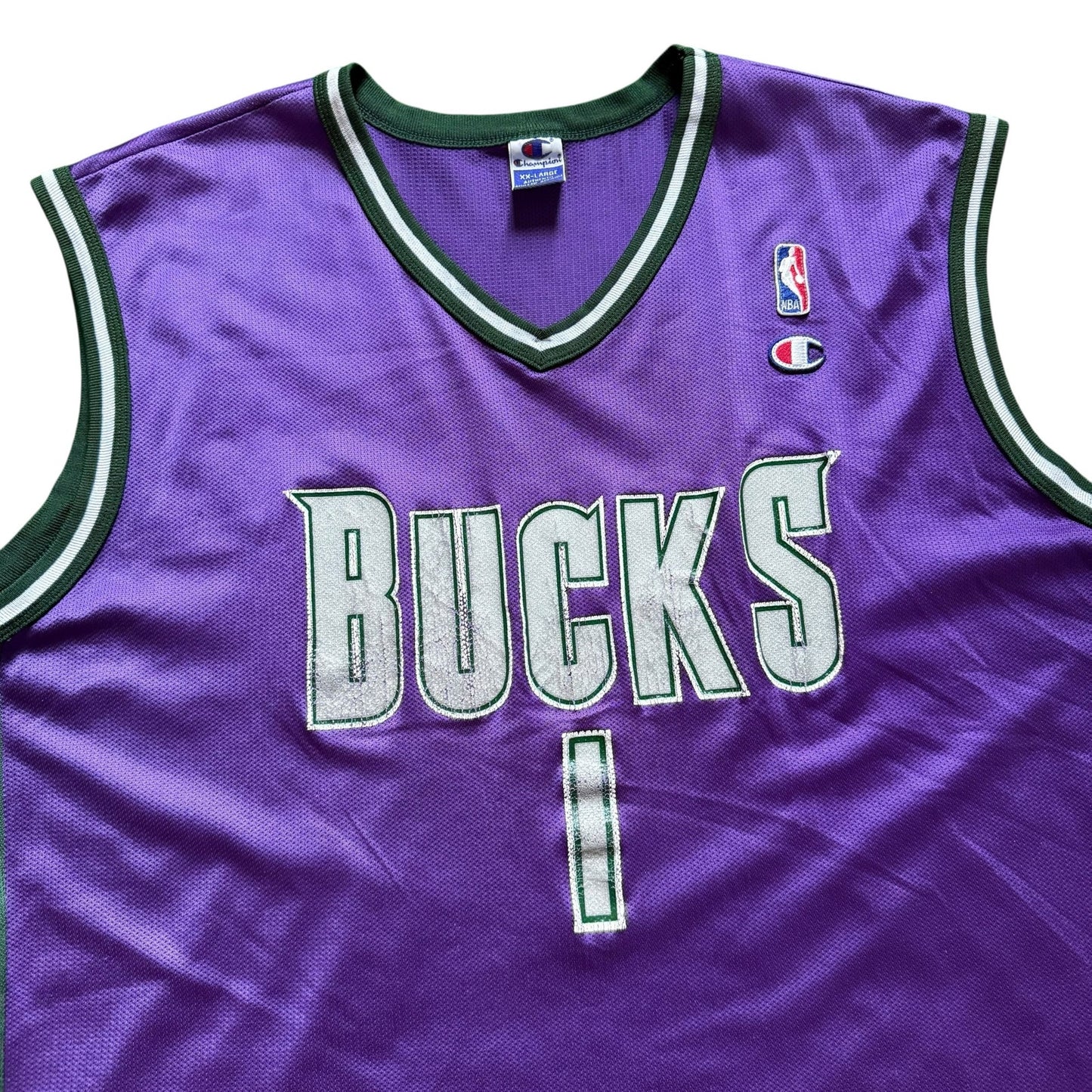 Milwaukee Bucks Purple #1 Champion Jersey - 52 XXL
