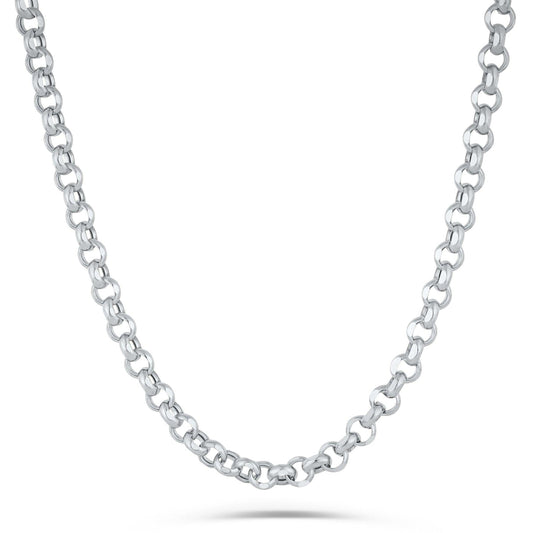 14K Gold- Rolo Chain (White Gold)