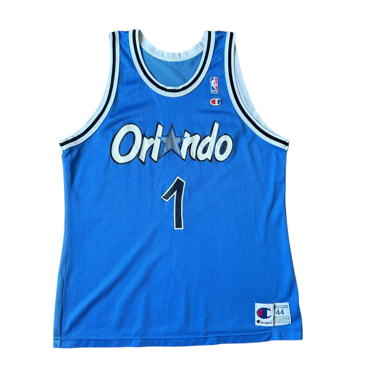 Orlando Magic Penny Hardaway #1 Vintage Champion Jersey - Large 44