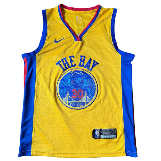Steph Curry Golden State Warriors Yellow #30 Nike Jersey - Large