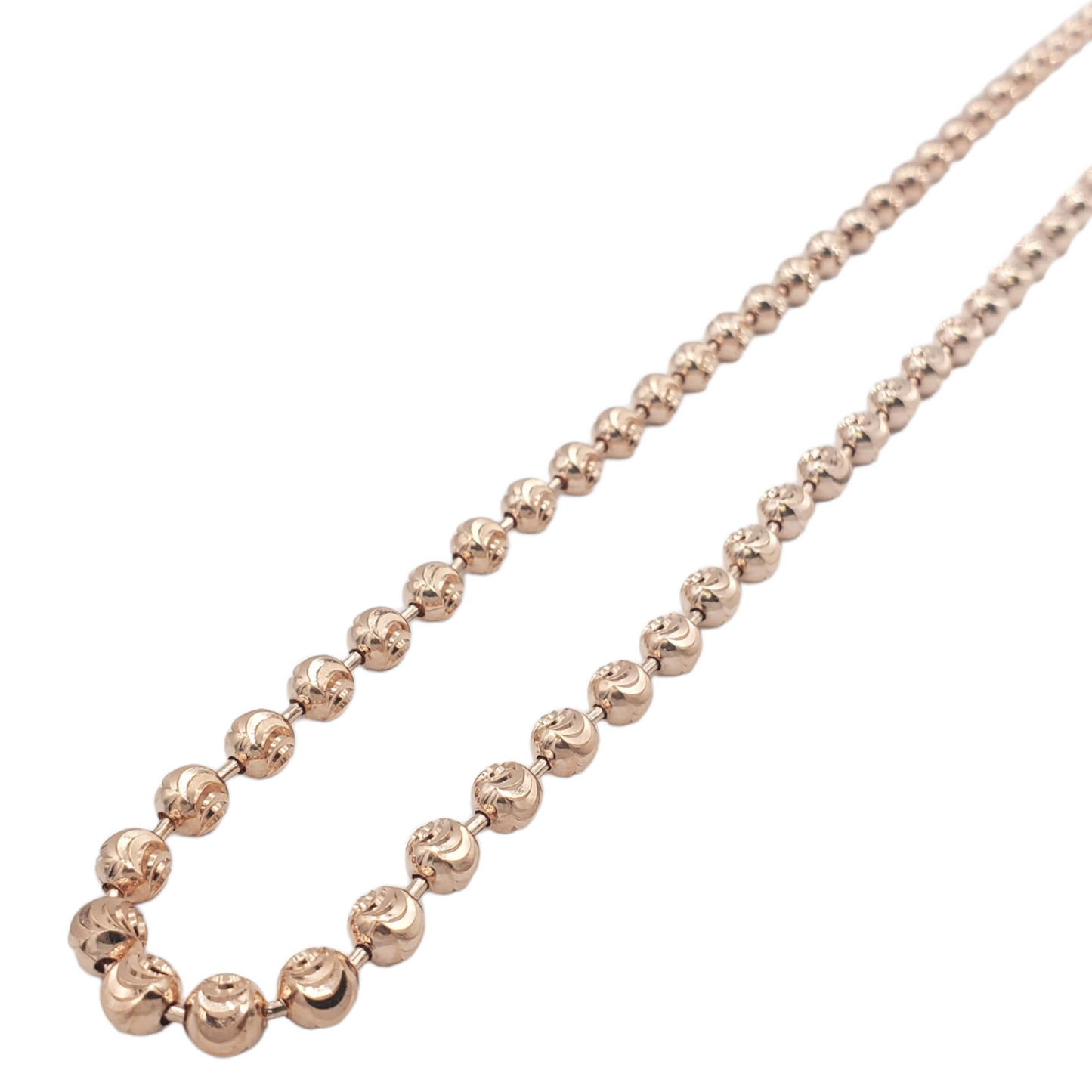 14K Gold- Moon Cut Chain (Rose Gold)
