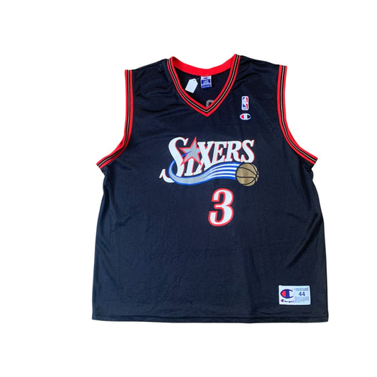 Philadelphia 76ers Allen Iverson #3 Vintage Champion Jersey Sixers - Large