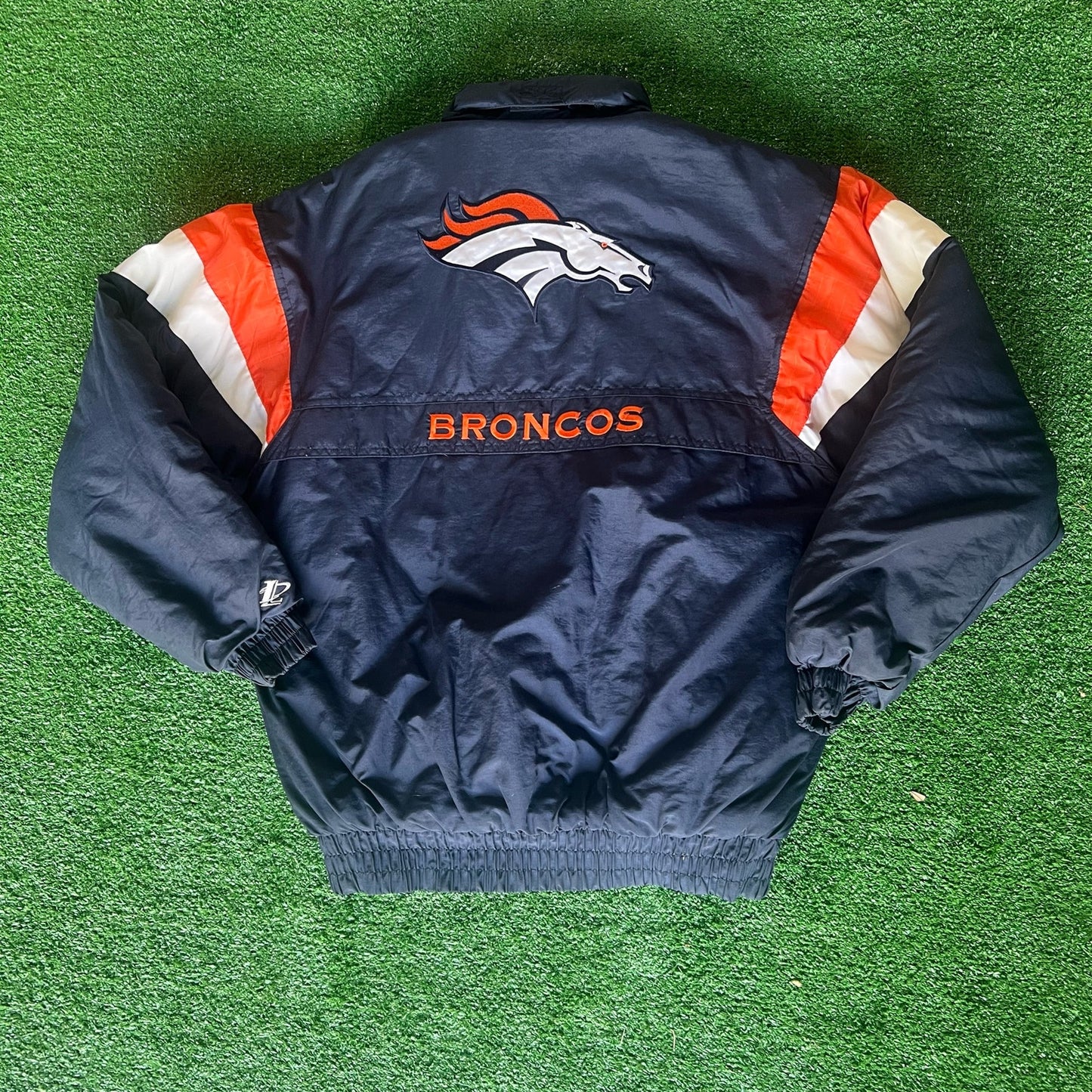 Denver Broncos Logo Athletic Vintage Puffer Jacket