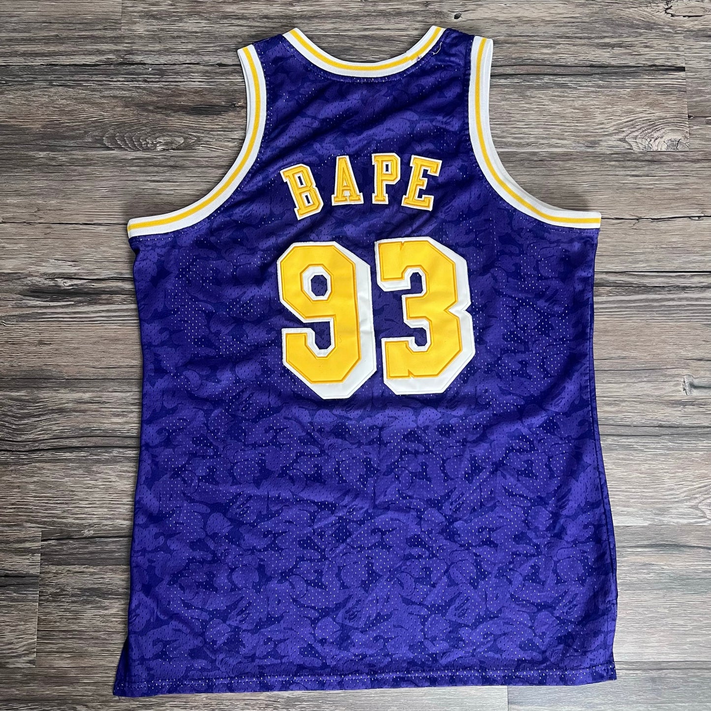 Los Angeles Lakers Bape Jersey Purple #93