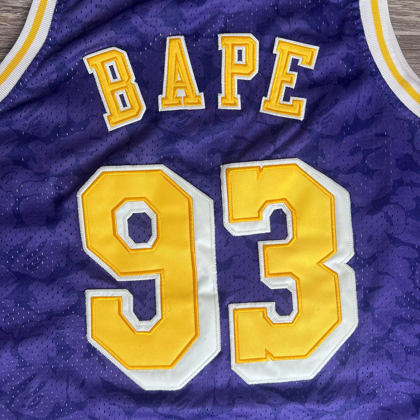 Los Angeles Lakers Bape Jersey Purple #93