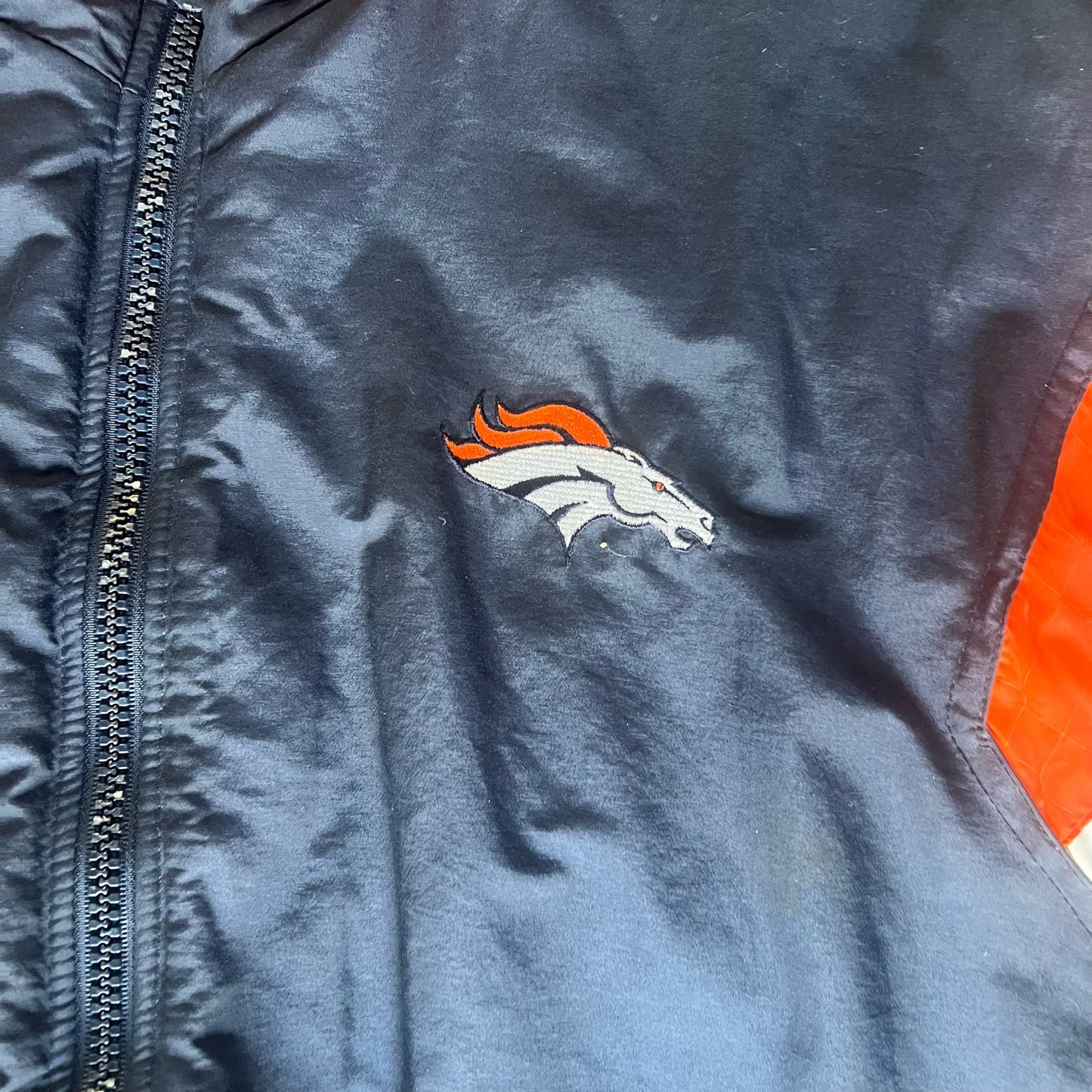 Denver Broncos Logo Athletic Vintage Puffer Jacket