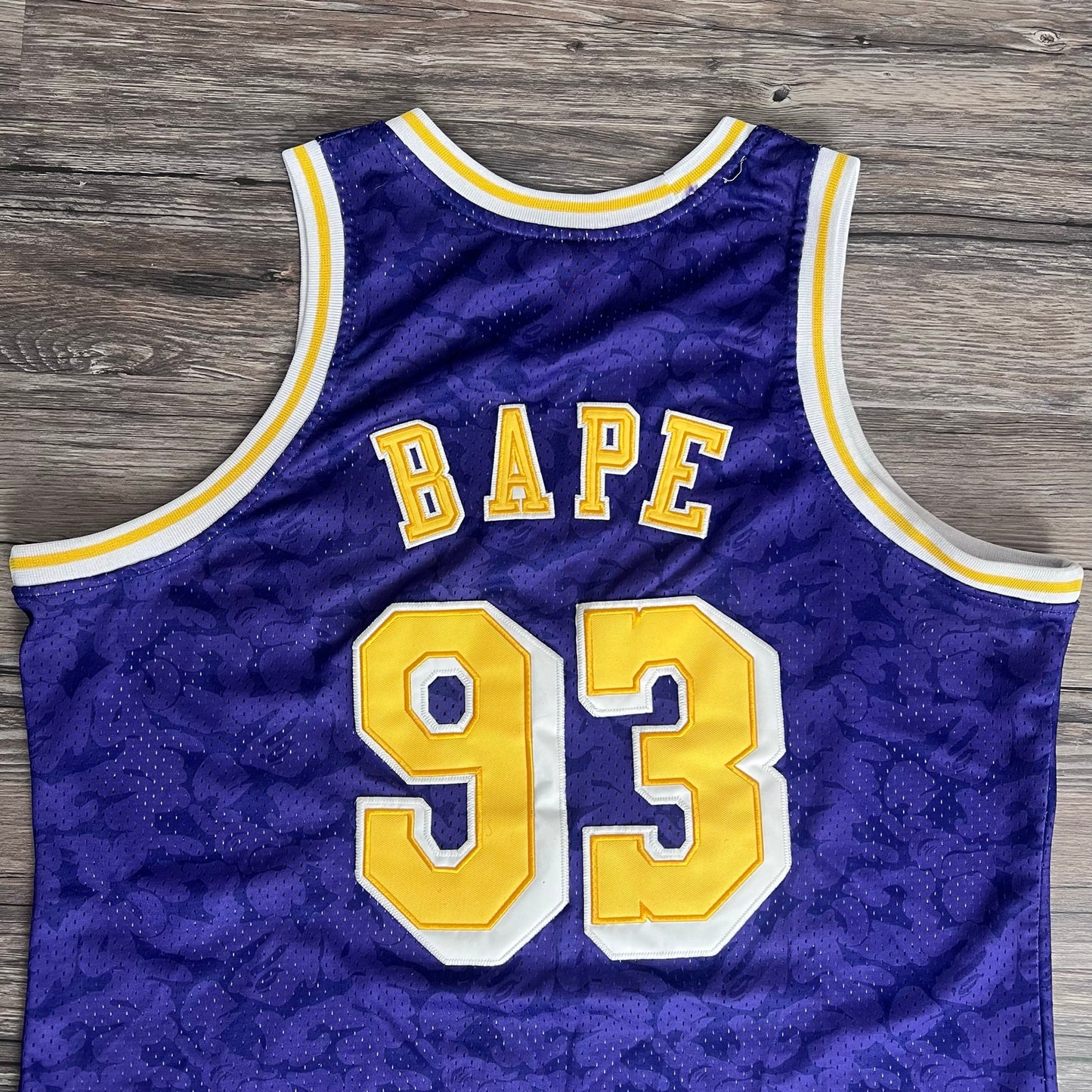 Los Angeles Lakers Bape Jersey Purple #93