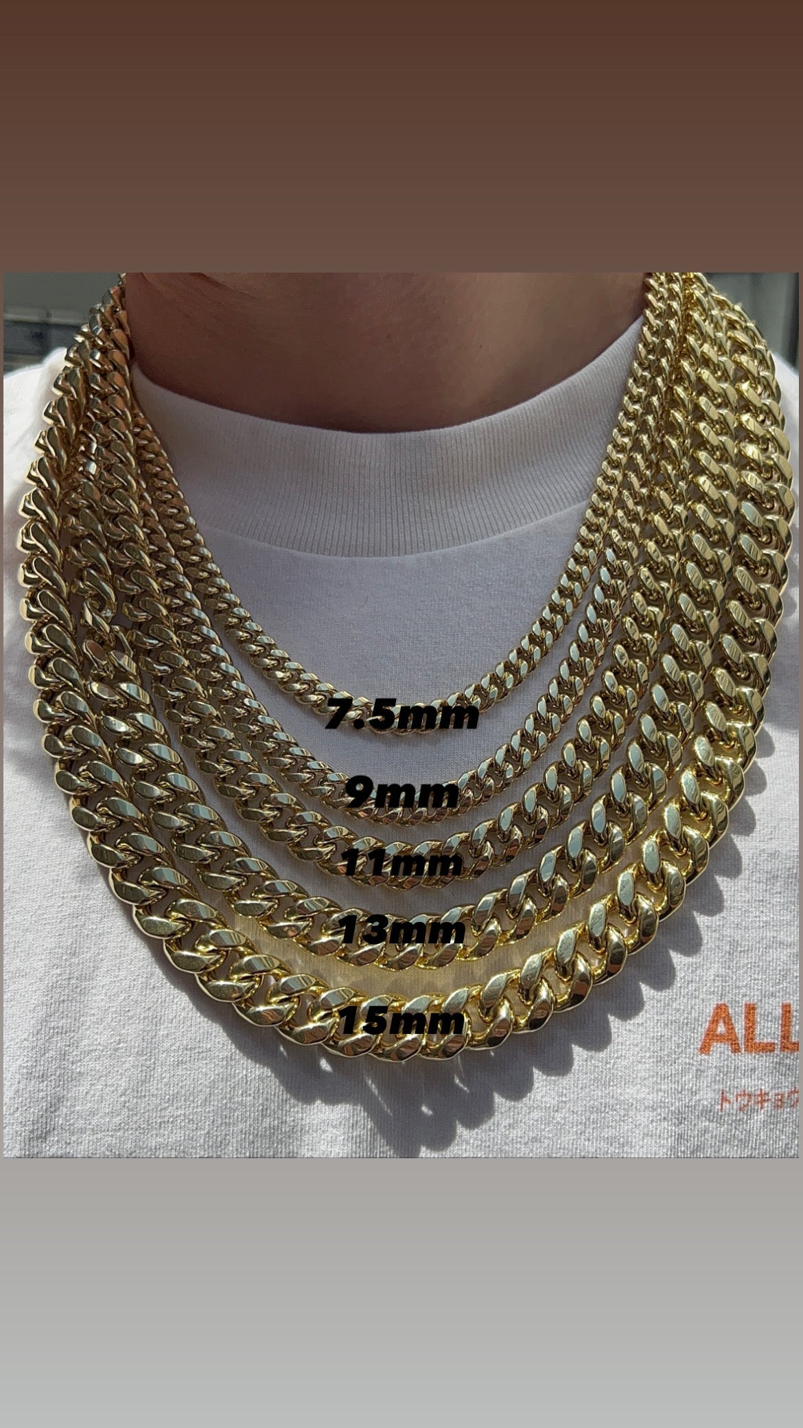 10K Yellow Gold  Miami Cuban Link Chain